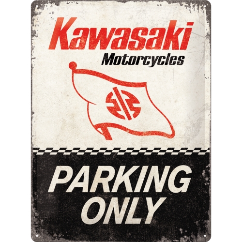 Tablica szyld KAWASAKI PARKING ONLY blaszany 30x40