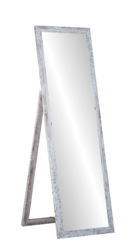 DUŻE STOJĄCE LUSTRO w ramie BIAŁY SHABBY 160x50