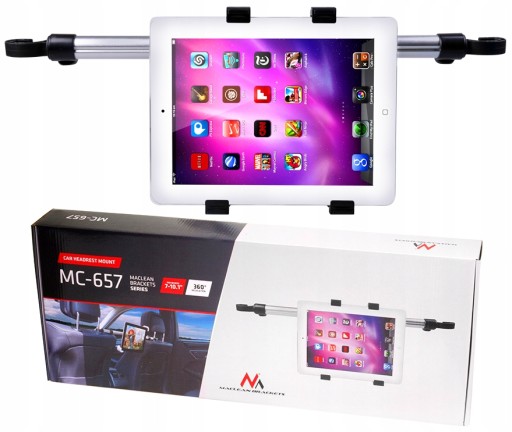 Uchwyt do Tabletu 7-10'' DLA DWÓCH między zagłówki