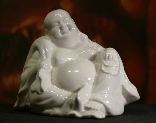 FIGURKA BUDDY STATUETKA BUDDA * porcelana PREZENT