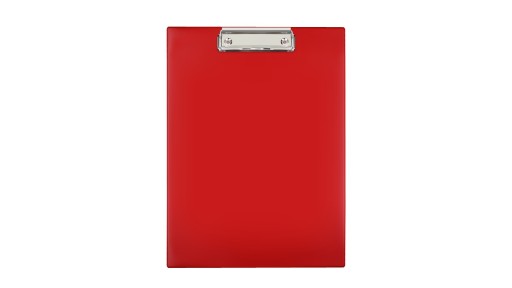 Deska z klipem A4 PVC czerwona Clipboard