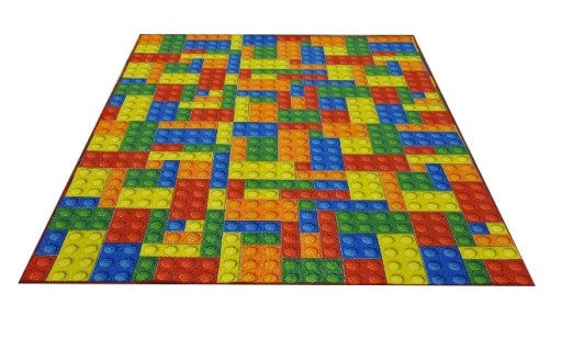 DYWAN DZIECIĘCY KLOCKI KOLOROWE 200x350cm EFEKT 3D