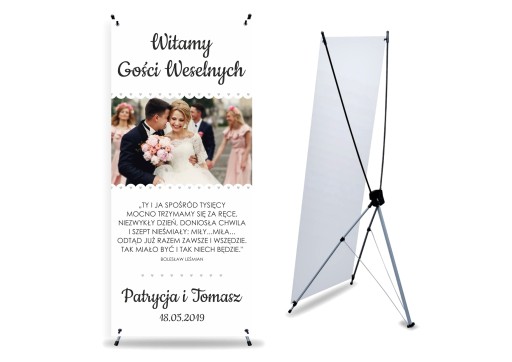 X-BANER WITAMY GOŚCI ŚLUB WESELE 60X160 Compact