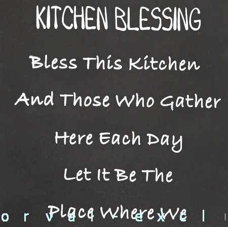 HOME zawieszka tabliczka KITCHEN BLESSING 19x31cm