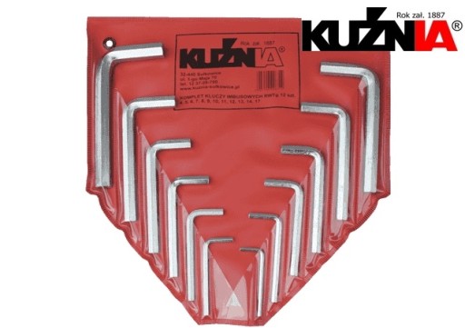 Kuźnia komplet kluczy imbusowych 3 - 10 mm RWTg