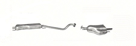 Tłumiki komplet Opel Astra G poj.2,0 diesel hatchb