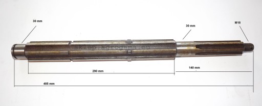 Wałek kół rewersu długi T-25 Ruski 14373014