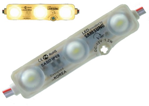 MODUŁ LED SAMSUNG 1,2W SOCZEWKA MAT CIEPŁY BIAŁY