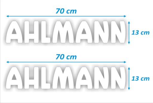 NAKLEJKA NAKLEJKI - AHLMANN - 2 szt. - BIAŁE