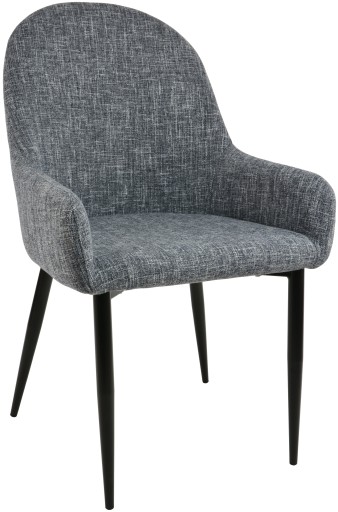 Fotel Dankor Design Krono szary nogi czarne