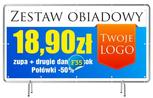 Baner Reklamowy 3x1 Szyld Solidny Restauracja