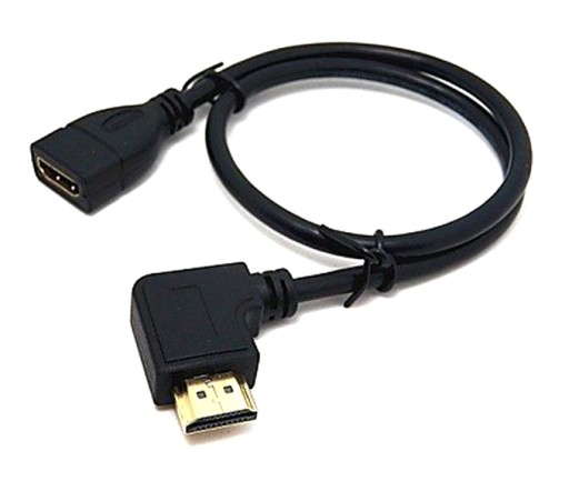 Kabel Kątowy HDMI do HDMI 1080 FULL HD PRAWY 50cm