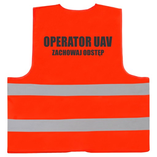 ODBLASKOWA KAMIZELKA LOGO OPERATOR UAV POMARAŃCZ L