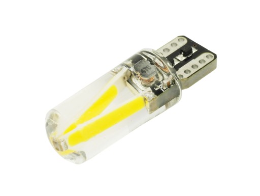 Żarówka LED W5W COB Filament 12V 24V BIAŁA CIEPŁA