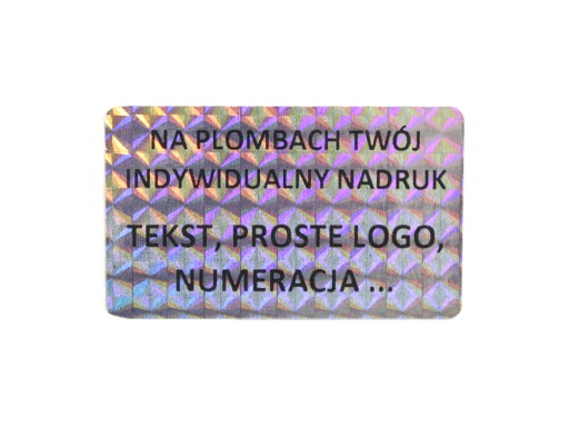 NOWOŚĆ ! HOLOGRAM TETRAGON STICKER 50x30 250SZT