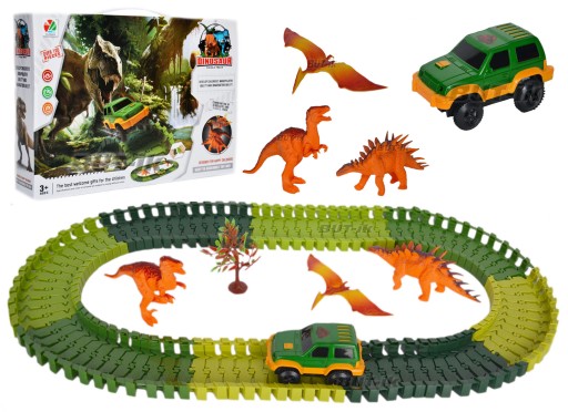 TOR SAMOCHODOWY AUTKO 3 DINOZAURY TRACK DINOSAUR