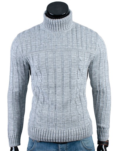 Gruby GOLF Sweter MA22 Szary__XXL_PRODUKT_PL