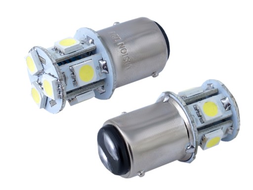 Żarówka LED P21/5W BAY15d 12V 8x 5050 SMD Biała