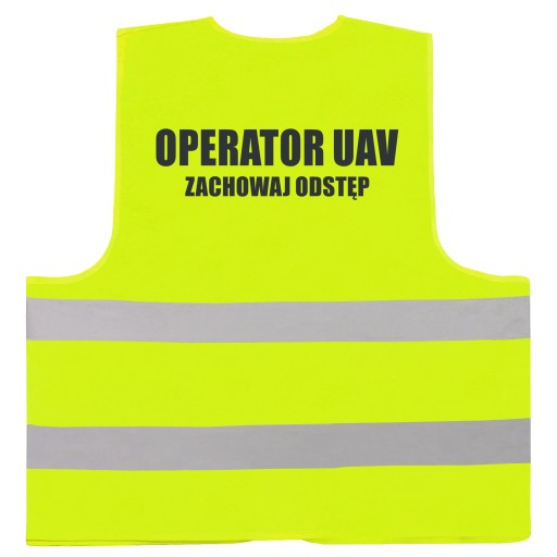 OPERATOR UAV SELEDYNOWA KAMIZELKA ODBLASKOWA LOGO