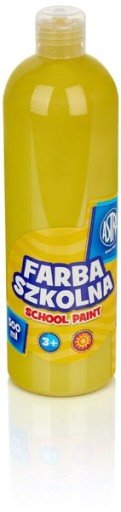 Farba szkolna ASTRA plakatowa 500 ml żółta