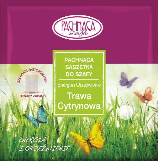 PACHNĄCA SZAFA saszetka do szafy TRAWA CYTRYNOWA