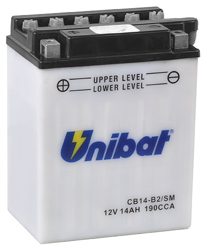 Аккумулятор unibat cb14-b2 yb14-b2, eb14-b2, 12v, 14ah 190a1 - фото
