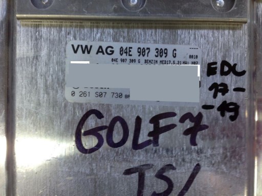 Ecu golf vii 04e907309g 0261s07730 дописать1 - фото