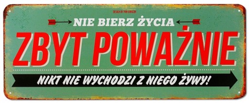 Tablica Vintage Metalowa Tabliczka Plakat Napis 74 622 21 • Cena Opinie • Ozdobne Zawieszki 1449