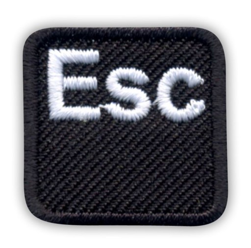 Nášivka - ESC, gombík, tlačidlo, klávesnica HAFT