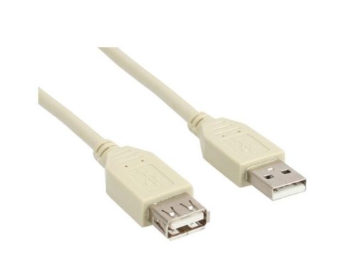 KABEL PRZEDŁUŻACZ USB 2.0 1,8m WTYK - GNIAZDO