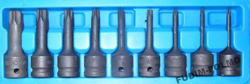 KPL. КЛЮЧІ УДАРНІ TORX 1/2'' T20 - T70 9 ШТ.