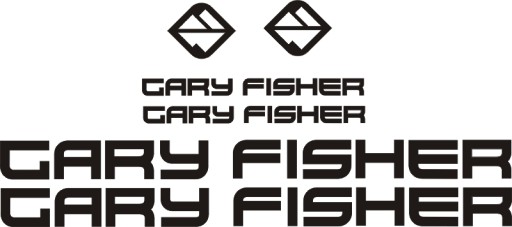 GARY FISHER čierne samolepky 31-4R Rôzne farby