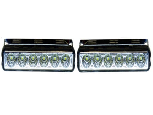 2x221Y 12/24v - 2 Лампа 6 LED миготливий 16 см півень стробоскоп 2шт