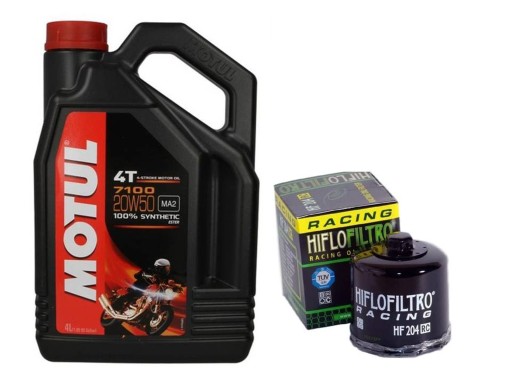 Масло MOTUL 7100 20 W 50 4л + фильтр Hiflo Racing