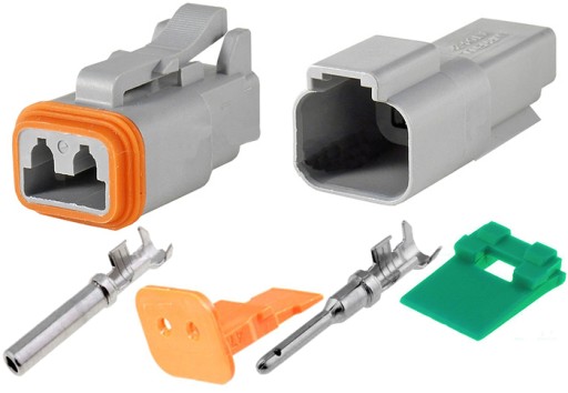 DT2 - Куб роз'єм 1 - 2MM2 зроблено в США DEUTSCH DT 2 PIN
