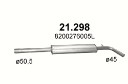 21.298 - ГЛУШНИК ЦЕНТРАЛЬНИЙ RENAULT MEGANE SCENIC 21.298