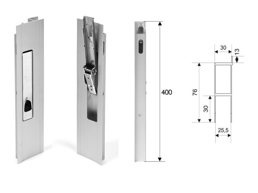 Вертикальний замок алюмінієвого борту H400-P / L