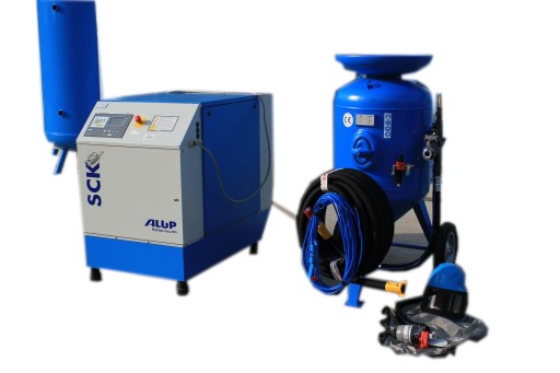 ПІСКОРУБОК 215 Л + КОМПРЕСОР ALUP 22 КВТ + РЕЗЕРВУАР 1000 Л