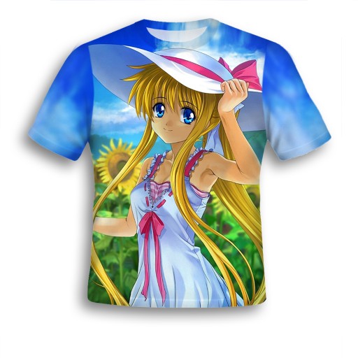 TRIČKO FULLPRINT T-shirt MANGA DIEVČA XS 3D