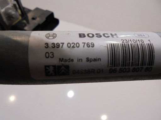 wiper mechanism front PEUGEOT 207 9650380780