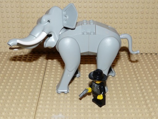 Zdjęcie oferty: LEGO zwierzęta zoo dżungla słoń j. szary Unikat