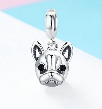 Zdjęcie oferty: CHARMS mops pies dog mopsik pug pandory srebrny