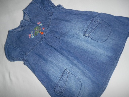 Zdjęcie oferty: H&M ŚLICZNA SUKIENKA JEANS HAFT 80