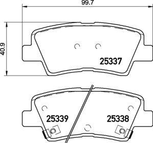 SABOTS DE FREIN TEXTAR ARRIÈRE HYUNDAI ACCENT IV ELANTRA photo 2 - milautoparts-fr.ukrlive.com