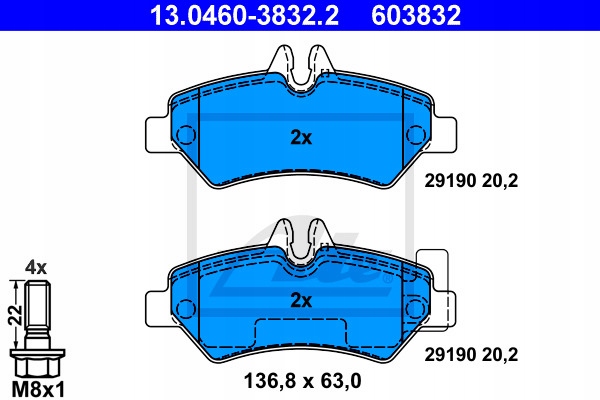 SABOTS DE FREIN ARRIÈRE ATE - VW CRAFTER photo 2 - milautoparts-fr.ukrlive.com