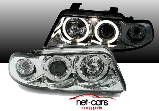 FEUX GRILLES AUDI A4 S4 B5 ANGEL EYES LED C photo 1 - milautoparts-fr.ukrlive.com