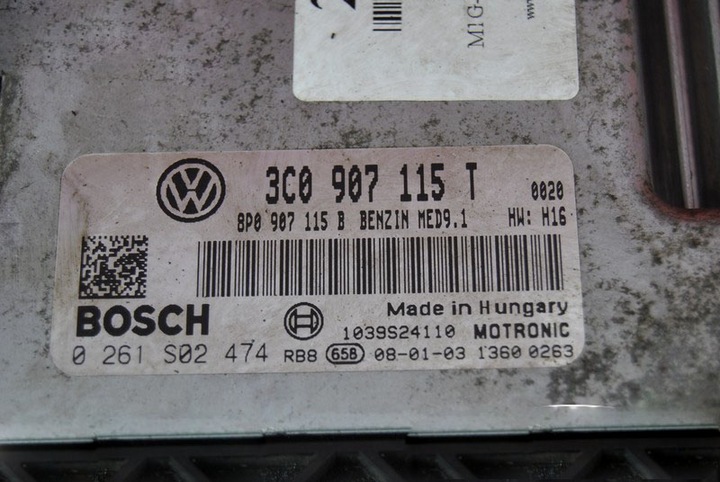 BLOC DE CONTRÔLE 3C0907115T 0261S02474 VW PASSAT B6 2.0 TFSI 200 KM 05-10 photo 3 - milautoparts-fr.ukrlive.com