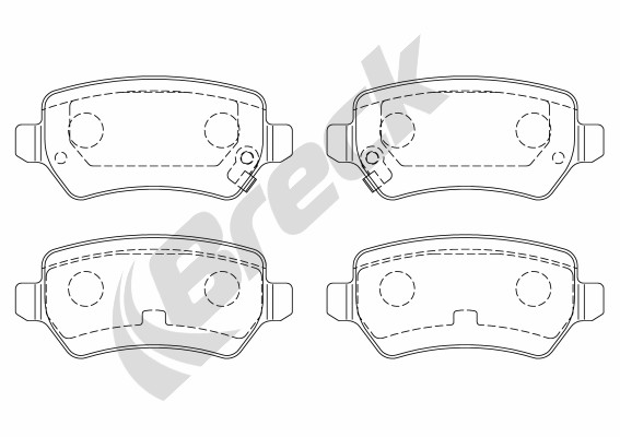 PADS BRAKE BRECK OPEL ASTRA ZAFIRA REAR photo 2 - milautoparts-fr.ukrlive.com