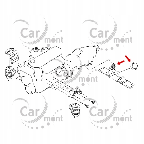 COUSSIN DE MOTEUR ARRIÈRE PATROL Y60 Y61 11320-06J00 photo 2 - milautoparts-fr.ukrlive.com