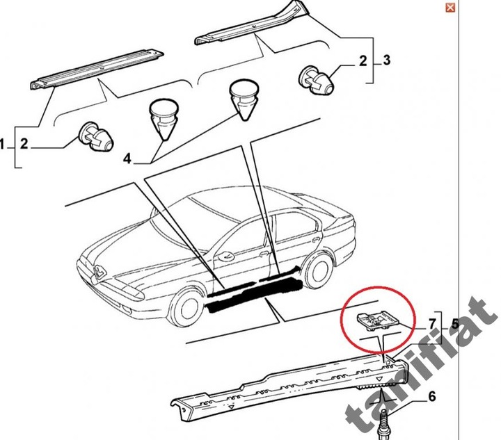 ALFA ROMEO 166 CLAMP SILL TRIMS SILL L 555 photo 5 - milautoparts-fr.ukrlive.com